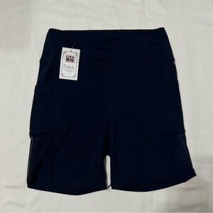 Navy blue biker shorts
